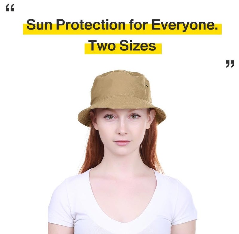 KBETHOS KBM-500 KHK L/XL Unisex Washed Cotton Bucket Hat Summer Outdoor Cap - 5. Khaki, Large-X-Large - Image 2